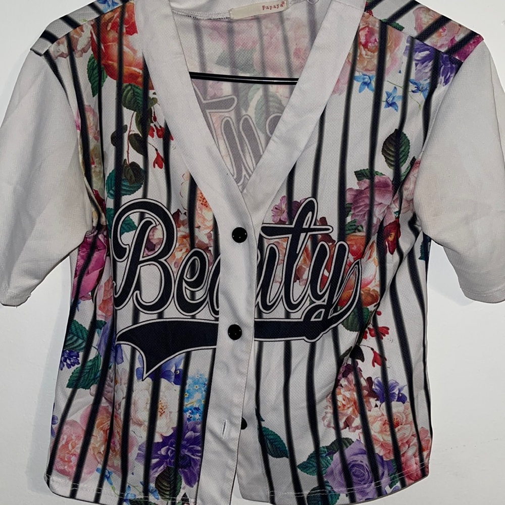 Medium Papaya Varsity “Beauty” Shirt